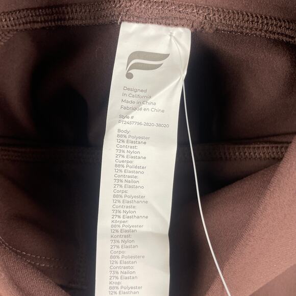 Fabletics Women's X-Small Cacao Polyester Nylon Elastane Define Split Hem Pant - Picture 6 of 14